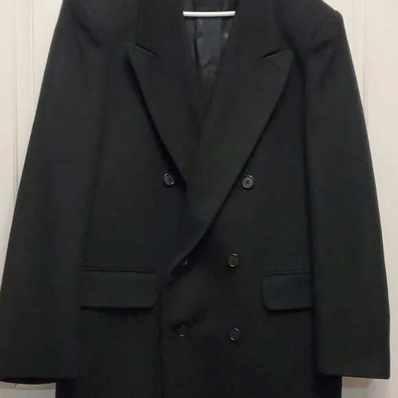 Mens Wool Coat,Black by BOSTON'S TRADERS - Picture 2 of 14